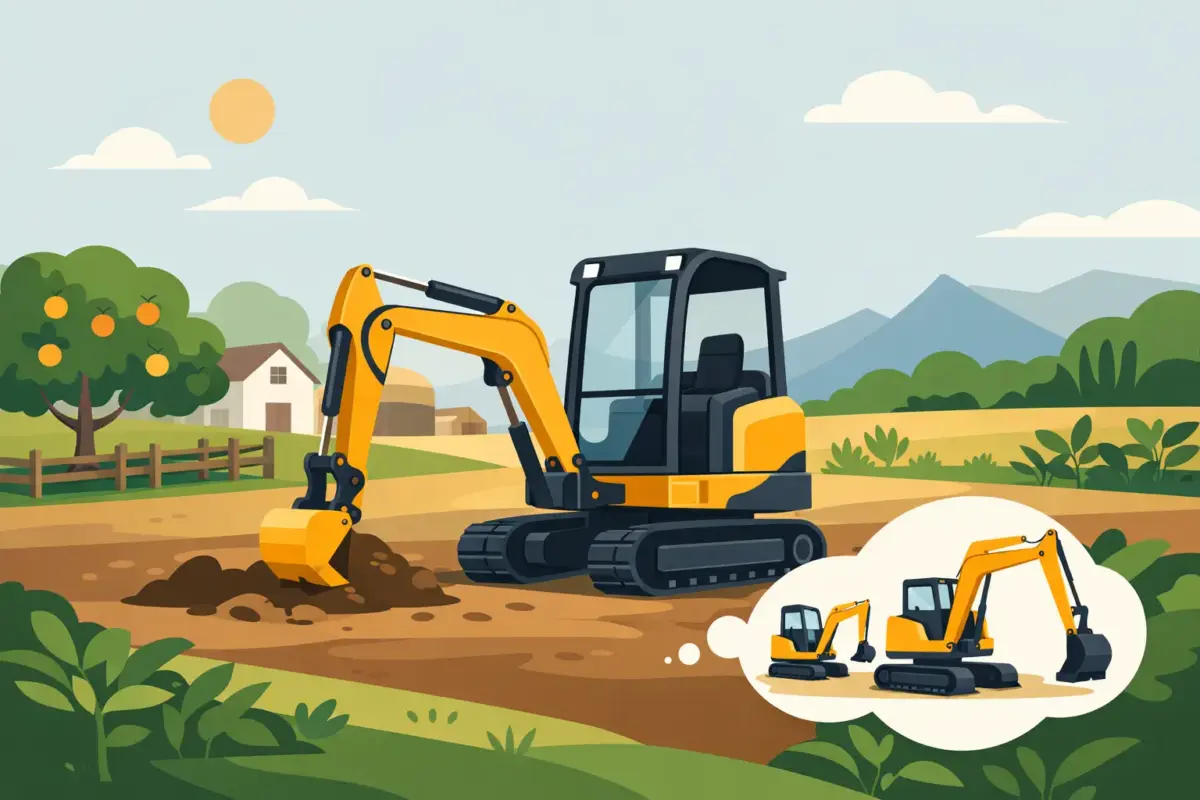 Mini excavadora para fincas: cómo elegir bien