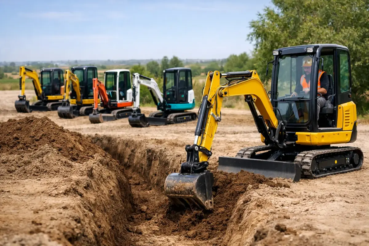 7 mejores mini excavadoras para zanjas