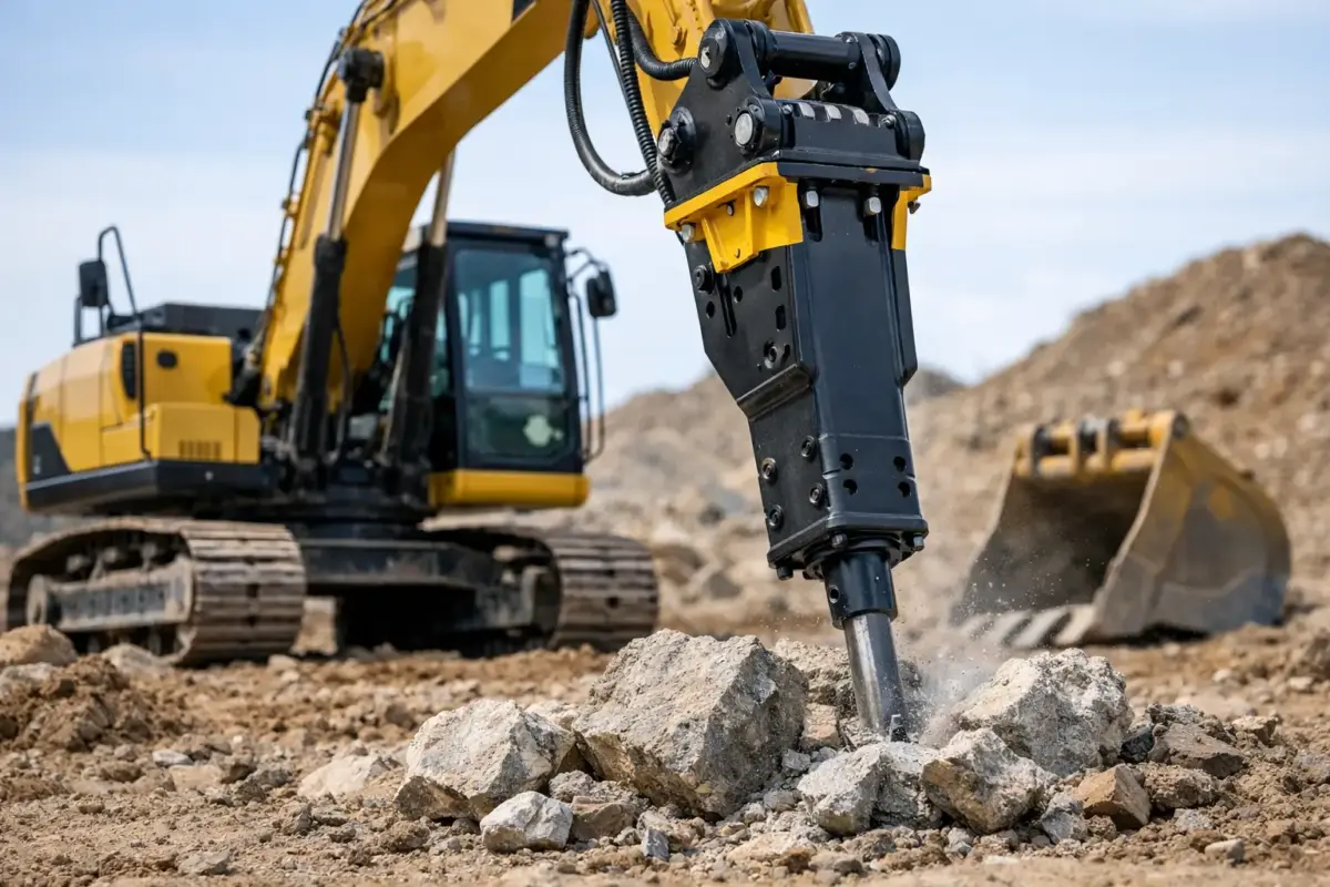 Martillo hidráulico para excavadora: cómo elegir