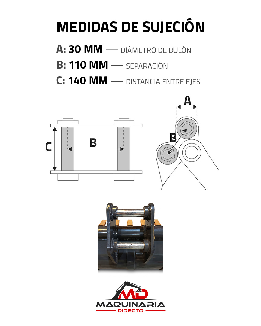 Cazo de Limpieza 100 cm para Rippa R22 (Bulones Ø 30 mm) - Imagen 6