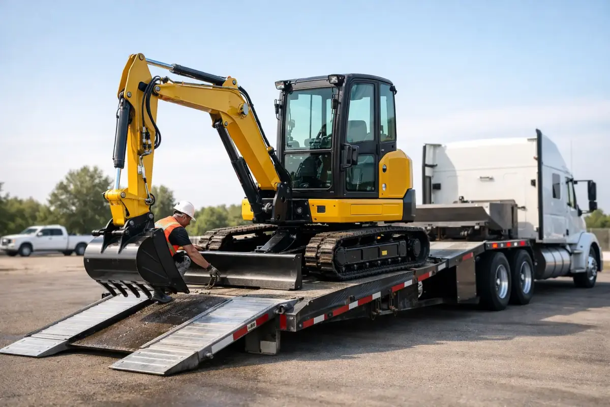 Cómo transportar una mini excavadora nueva