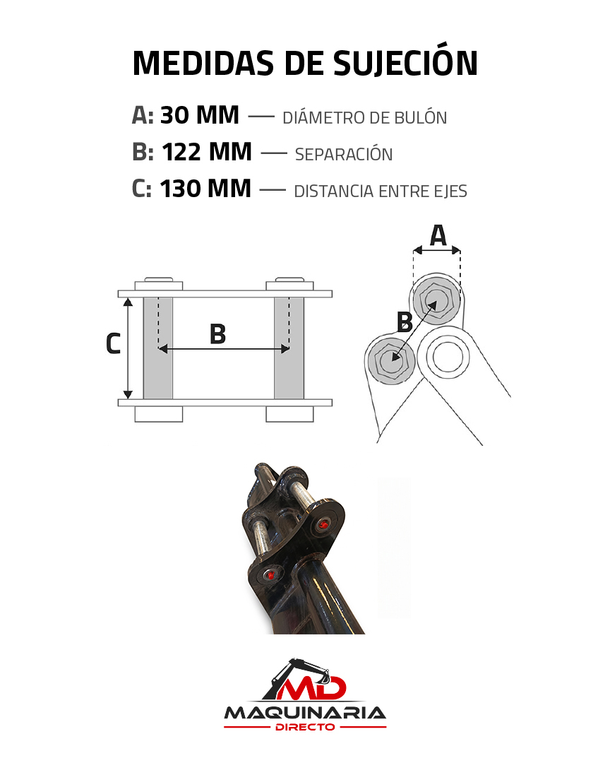 Cazo de Limpieza de 100 cm para Rippa RB06 (Bulones Ø 30 mm) - Imagen 8