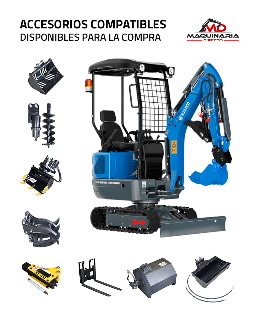 Rippa R10 ECO. Mandos Pilotados, Orugas Desplazables y Radiador Aceite - Imagen 3