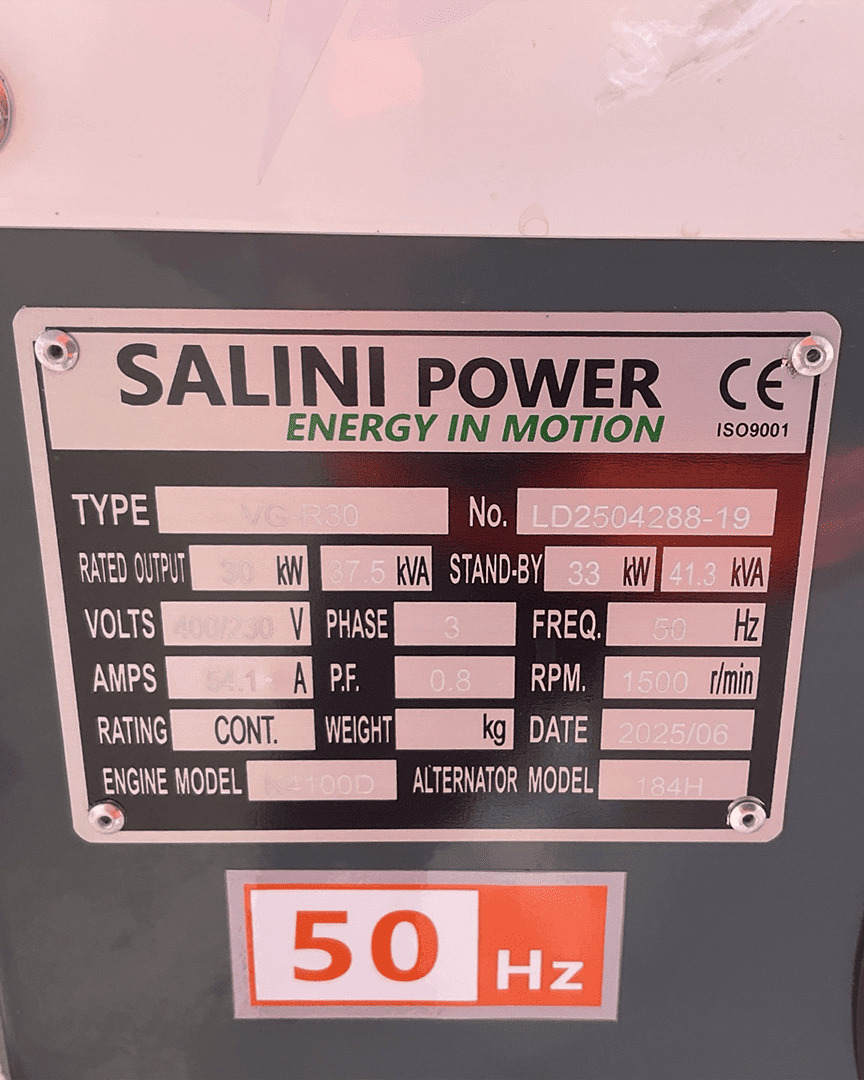 Generador Salini VGR30 41,3 KVA - Imagen 2