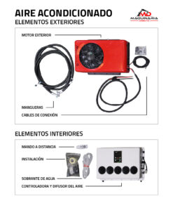Aire Acondicionado 12v (Excavadoras, Palas, Cargadoras, Cabinas, Caravanas) - Imagen 4