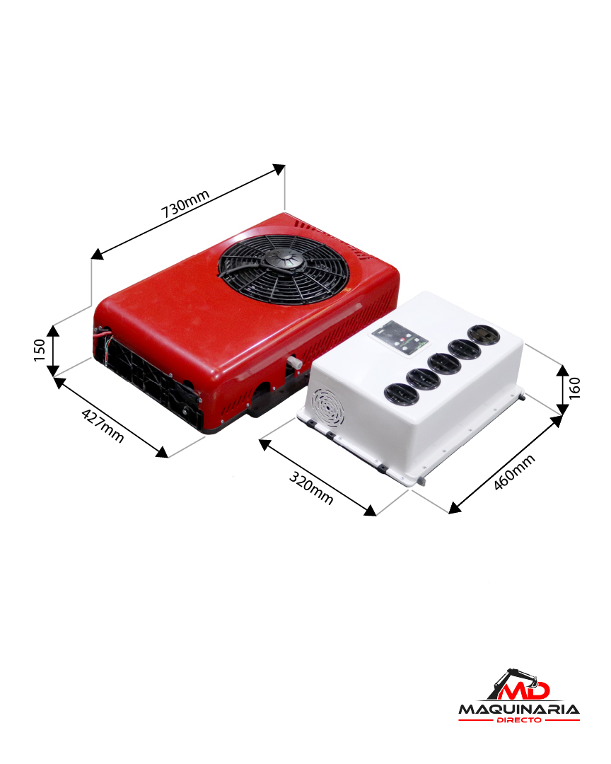 Aire Acondicionado 12v (Excavadoras, Palas, Cargadoras, Cabinas, Caravanas) - Imagen 5