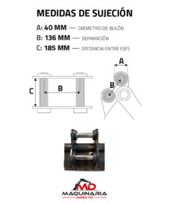 Cazo de Excavación de 100 cm para Rippa R32 (Bulones Ø 40 mm) - Imagen 6